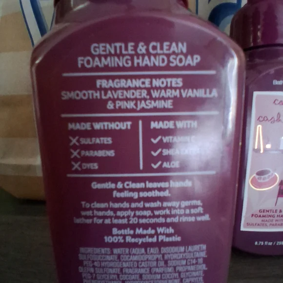 Bath & Body Works COZY CASHMERE Gentle & Clean Foaming Hand Soap SET OF 2! - Picture 4 of 5